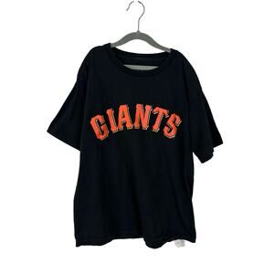 San Francisco Giants Retro Vintage Black T Shirt #5 Baseball Youth M Majestic
